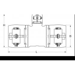Tee with reduced side outlet