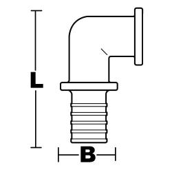 Combi-Coude à filet femelle