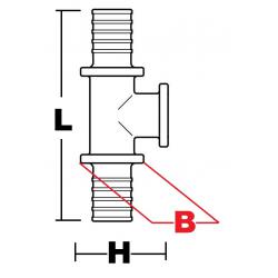 LBH t-stuk binnendraad