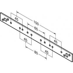 Support double-E - acier galvanisé dessin technique